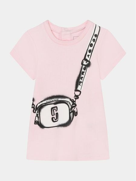 Marc Jacobs Sukienka codzienna W60145 M Różowy Regular Fit. Czerwone sukienki dziewczęce MARC JACOBS, bez wzorów, z bawełny, bez ramiączek. Za 159.99 zł.