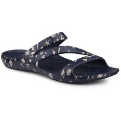 Klapki damskie sportowe Crocs KADEE II SHELLS PRINT. Brązowe klapki damskie Crocs, bez wzorów, bez obcasa. Za 169.00 zł.