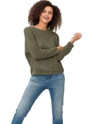 Heine Sweter w kolorze khaki rozmiar: 38. Brązowe swetry klasyczne damskie Heine, ze splotem, bez kołnierzyka. Za 105.63 zł.