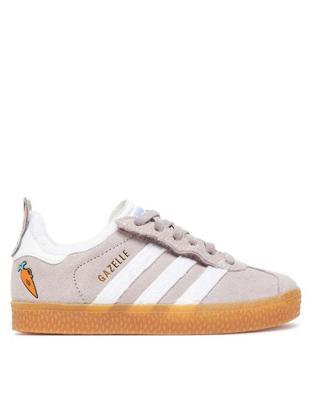 Adidas Sneakersy Gazelle JQ1345 Szary. Szare buty sportowe chłopięce Adidas, bez wzorów, ze skóry, bez zapięcia. Za 229.99 zł.
