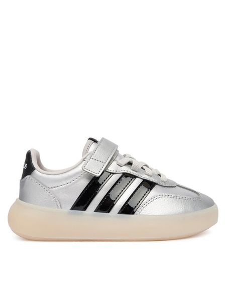 Adidas Sneakersy Barreda Decode JP6719 Srebrny. Szare buty sportowe dziewczęce Adidas, bez wzorów, ze skóry, bez zapięcia. Za 199.99 zł.