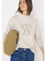 Cecil Sweter w kolorze kremowym rozmiar: XS. Brązowe golfy damskie Cecil, xs, z aplikacjami, bez ramiączek. Za 161.34 zł.