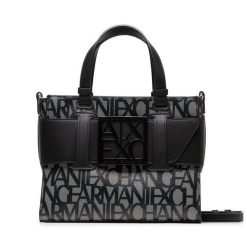 Torebka Armani Exchange. Czarne torebki klasyczne damskie Armani Exchange, bez wzorów, bez dodatków. Za 579.99 zł.
