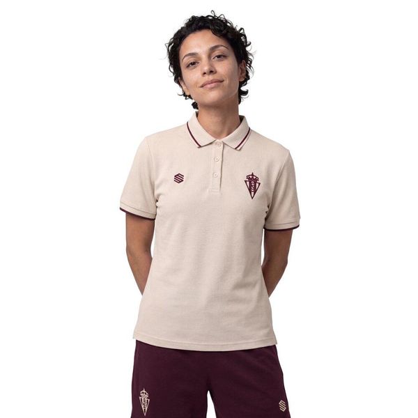 Damska lifestyle’owa piłkarska koszulka polo Siroko RSG Travel Polo Player W. Brązowe bluzki sportowe damskie SIROKO, m, z bawełny, bez kołnierzyka, bez ramiączek. Za 136.80 zł.