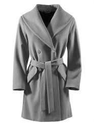 Heine Wełniany płaszcz w kolorze szarym rozmiar: 42. Szare płaszcze damskie Heine, bez wzorów, z tkaniny. Za 160.96 zł.