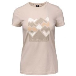Damska Koszulka Z Krótkim Rękawem Lady Aldys. Brązowe t-shirty damskie Hi-tec, bez wzorów, bez kołnierzyka. Za 66.99 zł.
