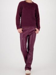 Monari Sweter damski z dzianiny Kobiety lila jednolity, 36. Swetry klasyczne damskie Monari, z bawełny, bez kołnierzyka. Za 499.95 zł.