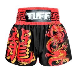 Spodenki treningowe TUFF Black Dragon. Czarne szorty damskie TUFF, bez wzorów, z materiału, biznesowe. Za 149.00 zł.