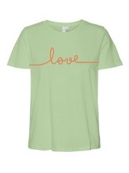 Vero Moda Koszulka "Kami" w kolorze jasnozielonym rozmiar: M. Zielone bluzki damskie Vero Moda, m, bez wzorów, z bawełny, bez kołnierzyka. Za 52.79 zł.