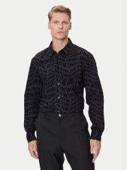 Versace Jeans Couture Koszula 79GAL2R0 NS703 Czarny Slim Fit. Czarne koszule męskie Versace Jeans Couture, m, bez wzorów, z bawełny, bez kołnierzyka, bez ramiączek. Za 1,619.00 zł.