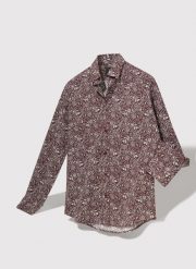 Casualowa brązowa koszula w paisley. Brązowe koszule męskie Pako Lorente, m, bez wzorów, z bawełny, bez kołnierzyka, bez ramiączek. Za 79.99 zł.