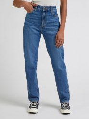 Lee Dżinsy - Tapered fit - w kolorze niebieskim rozmiar: W27/L35. Niebieskie jeansy damskie Lee, z podwyższonym stanem. Za 114.17 zł.
