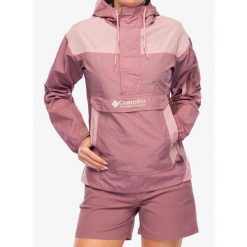Kurtka przeciwwiatrowa damska Columbia Challenger II Windbreaker. Czerwone kurtki damskie Columbia, bez wzorów, z softshellu, bez kaptura. Za 214.99 zł.
