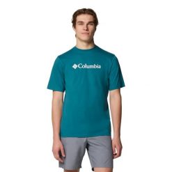 T-shirt sportowy z krótkim rękawem męski CSC Basic Logo SS Tee. Zielone t-shirty męskie Columbia, m, bez wzorów, z bawełny, bez kołnierzyka. Za 109.99 zł.