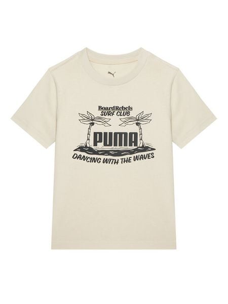 Puma T-Shirt MID90S Graphic 685152 Beżowy Regular Fit. Brązowe t-shirty chłopięce Puma, bez wzorów, z bawełny, bez ramiączek. Za 49.99 zł.