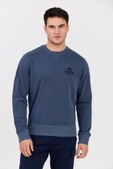 AERONAUTICA MILITARE Niebieska bluza With Vintage Effect. Niebieskie bluzy bez kaptura męskie AERONAUTICA MILITARE, l, z bawełny. W wyprzedaży za 399.99 zł.