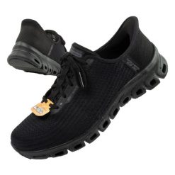 Buty sportowe damskie Skechers Glide Step wodoodporne Slip-ins. Czarne buty sportowe na co dzień damskie Skechers, bez wzorów, trekkingowe. Za 279.00 zł.