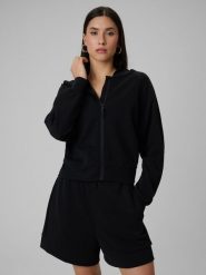 4F Bluza dresowa regular z modalem damska - czarna S. Czarne bluzy z kapturem damskie 4f, s, z dresówki. Za 199.99 zł.