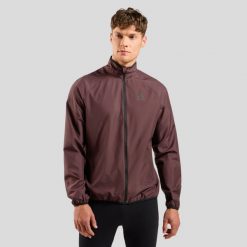 Kurtka męska do biegania Odlo Jacket ESSENTIAL LIGHT. Brązowe kurtki treningowe męskie Odlo, l, bez wzorów, z materiału, do biegania. Za 339.99 zł.