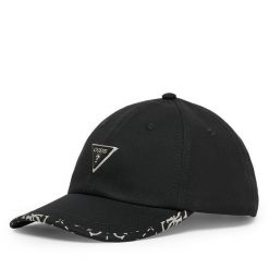 Czapka z daszkiem Guess. Czarne czapki z daszkiem damskie Guess, z aplikacjami. Za 154.99 zł.