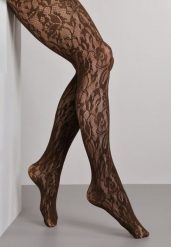 Brązowe Eleganckie Rajstopy z Koronki Hanilira. Brązowe rajstopy i pończochy Born2be. Za 39.99 zł.