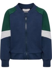 Zippowana bluza dla niemowląt Hummel Block. Niebieskie bluzy i bluzki niemowlęce HUMMEL, bez wzorów, z bawełny, bez ramiączek, długie, bez kaptura. Za 132.00 zł.