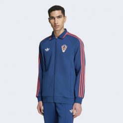 Wyjazdowa bluza reprezentacyjna Croatia. Niebieskie bluzy bez kaptura męskie Adidas, s, z bawełny. Za 529.00 zł.