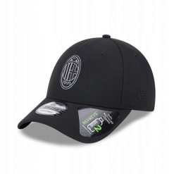 Czapka z daszkiem New Era 9FORTY AC Milan Repreve Black 60363650. Czarne czapki męskie New Era, bez wzorów. Za 119.00 zł.