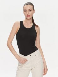 Calvin Klein Top Modal Rib Tank Top K20K206406 Czarny Slim Fit. Czarne topy damskie CALVIN KLEIN, xs, bez wzorów, bez kołnierzyka. Za 289.99 zł.