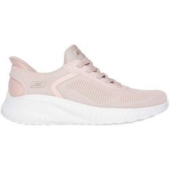 Buty sportowe damskie Skechers Bobs Squad Chaos C. Czerwone buty sportowe na co dzień damskie Skechers, bez wzorów, trekkingowe. Za 279.99 zł.