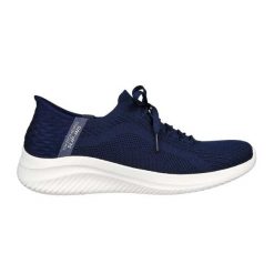 Buty sportowe Sneakersy damskie, Skechers Slip-Ins Ultra Flex 3.0 - Brilliant. Niebieskie buty sportowe na co dzień damskie Skechers, bez wzorów, z materiału, trekkingowe. Za 289.99 zł.