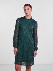 Pieces Sukienka codzienna 17139864 Zielony Regular Fit. Zielone sukienki damskie Pieces, na co dzień, s, bez wzorów, z syntetyku, bez kołnierzyka, bez ramiączek, proste. Za 139.99 zł.