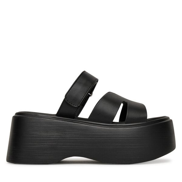 Klapki DeeZee. Czarne klapki damskie DeeZee, bez wzorów, bez obcasa. Za 139.99 zł.