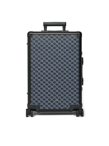 KARL LAGERFELD Walizka kabinowa A1W30461 Granatowy. Niebieskie walizki Karl Lagerfeld, bez wzorów, z materiału. Za 1,339.00 zł.