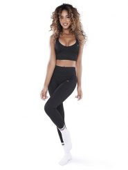 Athleas Top sportowy "Eva" w kolorze czarnym rozmiar: M/L. Czarne topy damskie Athleas, l, bez wzorów, z materiału, bez ramiączek. Za 130.99 zł.