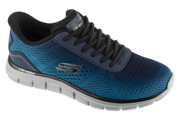 Buty treningowe męskie, Slip-Ins: Track - Revno. Niebieskie buty fitness męskie Skechers, na fitness i siłownię. Za 379.99 zł.
