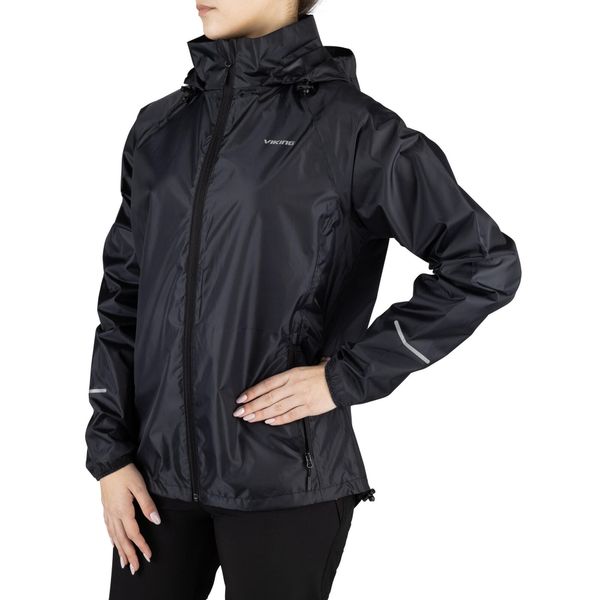 Kurtka przeciwdeszczowa damska Viking Rainier Lady. Czarne kurtki damskie VIKING, l, bez kaptura. Za 150.75 zł.