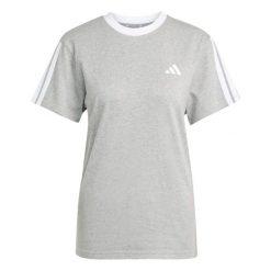 Koszulka damska adidas Essentials. Szare t-shirty damskie Adidas, m, bez wzorów, z bawełny, bez kołnierzyka. Za 179.00 zł.