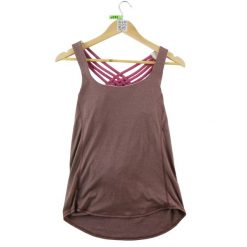 Second life - Top damski do jogi Lululemon - Stan bardzo dobry. Fioletowe topy sportowe damskie LULULEMON, m, bez wzorów, z materiału, bez ramiączek. Za 127.76 zł.