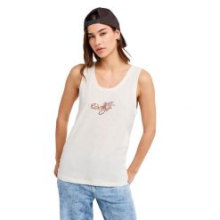 Koszulka Vest Top damska DREAM OASIS. Białe t-shirty damskie Roxy, m, bez wzorów, z bawełny, bez kołnierzyka. Za 109.99 zł.