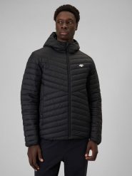 4F Kurtka z wypełnieniem syntetycznym męska - czarna S. Czarne kurtki męskie 4f, m, bez wzorów, z materiału, z kapturem. Za 299.99 zł.