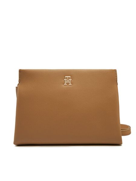 Tommy Hilfiger Torebka Th Legacy Mini Crossover AW0AW17225 Brązowy. Brązowe listonoszki damskie Tommy Hilfiger, bez wzorów, ze skóry, bez dodatków. Za 269.99 zł.