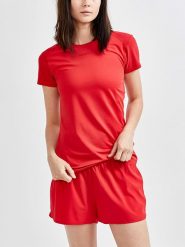 Craft Koszulka sportowa "ADV Essence" w kolorze czerwonym rozmiar: XL. Czerwone bluzki sportowe damskie Craft, xl, bez wzorów, z materiału, bez ramiączek. Za 118.84 zł.