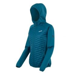 Kurtka damska hybrydowa Andreson. Niebieskie kurtki damskie Regatta, bez wzorów, z puchu, bez kaptura. Za 199.99 zł.