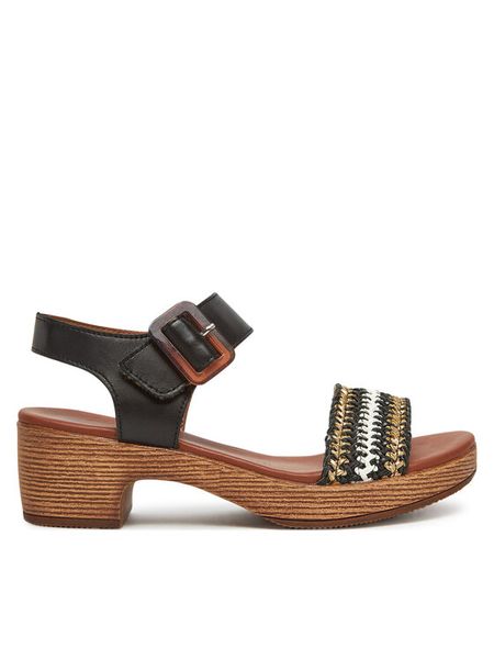 Remonte Sandały D0N58-03 Czarny. Czarne sandały damskie Remonte, bez wzorów, ze skóry, bez obcasa, na słupku. Za 295.99 zł.