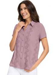 WITT WEIDEN Bluzka w kolorze szaroróżowym rozmiar: 42. Różowe bluzki damskie WITT WEIDEN, bez wzorów, bez kołnierzyka, bez ramiączek. Za 69.99 zł.