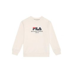 Dziecięca bluza z okrągłym dekoltem Fila Benna Regular Logo. Białe bluzy i bluzki niemowlęce Fila, bez wzorów, z tkaniny, bez ramiączek, bez kaptura. Za 179.50 zł.