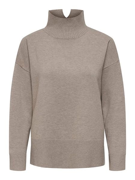 ONLY Sweter w kolorze szarobrązowym rozmiar: L. Brązowe golfy damskie Only, l, bez kołnierzyka. Za 104.99 zł.