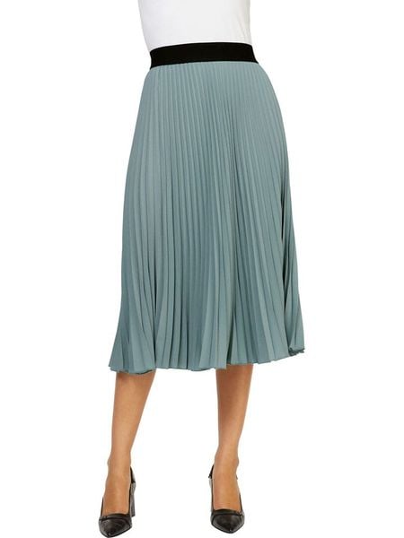 Heine Spódnica w kolorze błękitnym rozmiar: 34. Niebieskie spódniczki damskie Heine, bez wzorów, midi, proste. Za 66.47 zł.