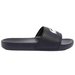 Klapki Sportowe Damskie Lacoste Serve Slide. Czarne klapki damskie Lacoste, bez wzorów, z materiału, bez obcasa. Za 167.20 zł.